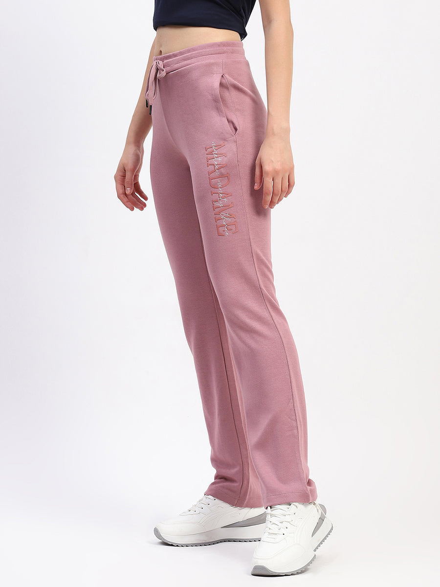 mSECRET Typography Drawstring Waist Pink Track Bottoms