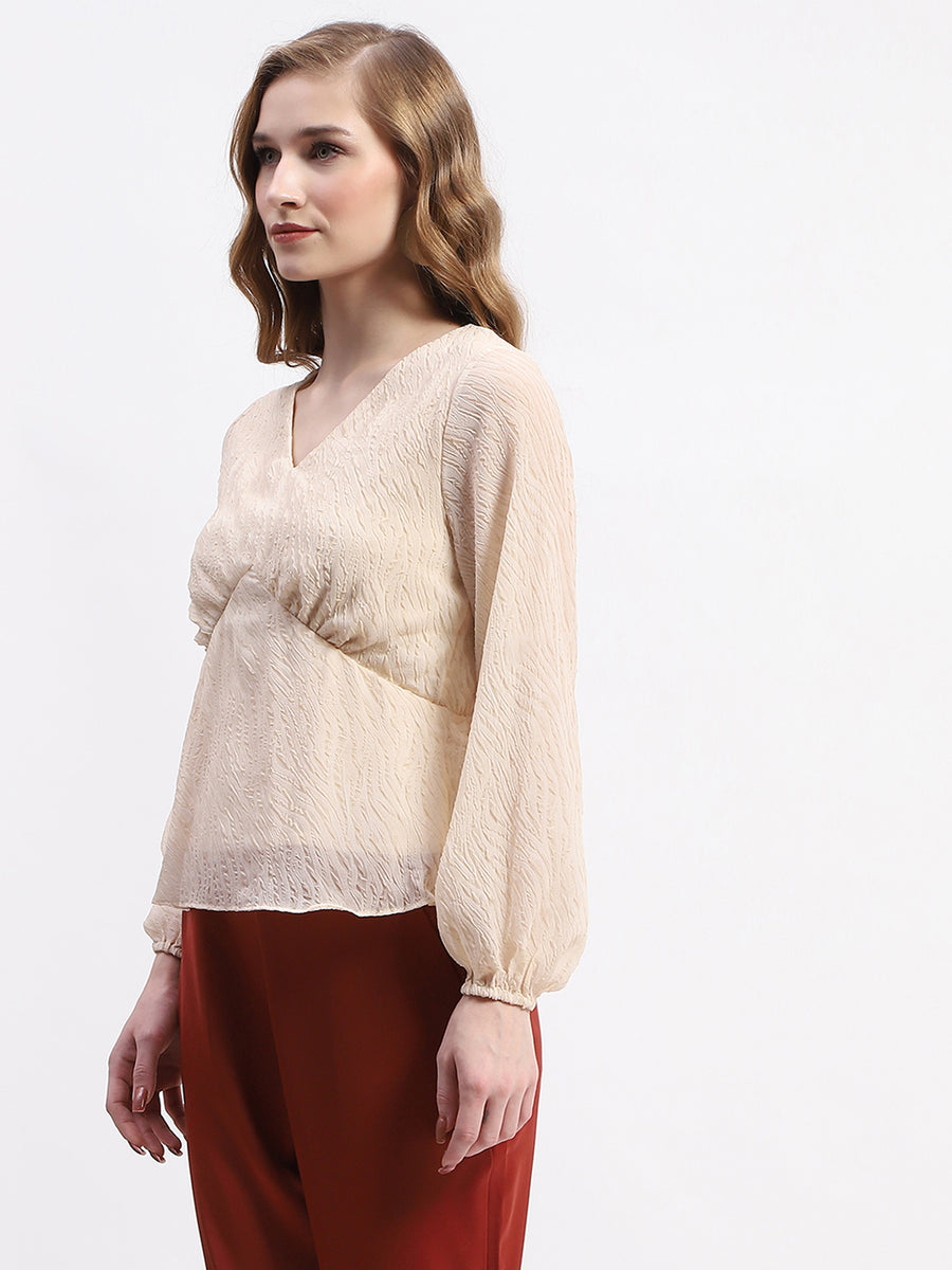 Madame Beige Empire Waist Top