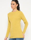 Madame Mock Neck Solid Yellow Skeeve