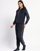 mSECRET Zipped Navy Blue Top and Bottom Night Suit