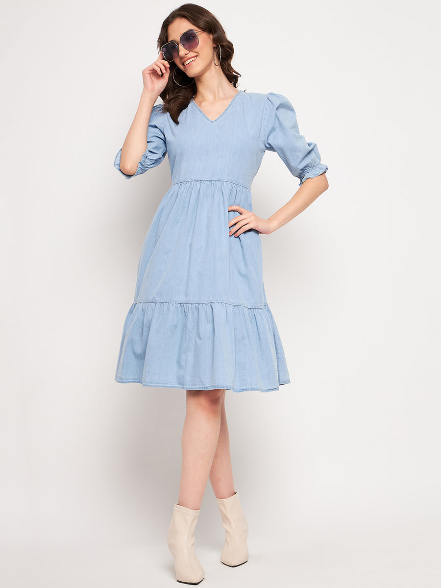 Camla Blue Dress For Women