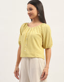 Madame Textured Solid Lime Top