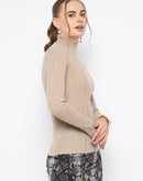 Madame Semi Sheer Fawn Knitted Top