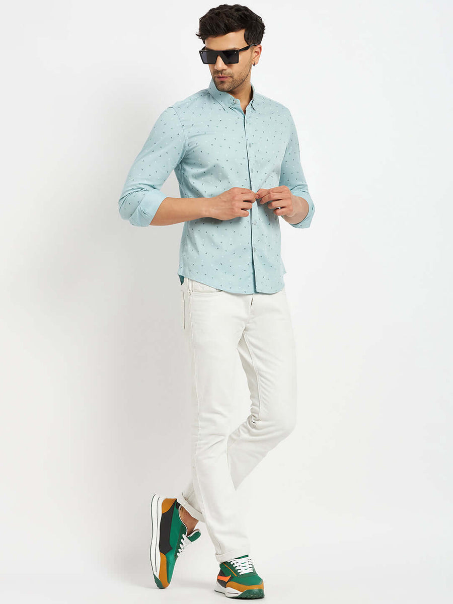 Camla Aquagreen Shirts For Men