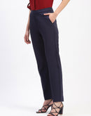 Madame Straight Fit Navy Trousers