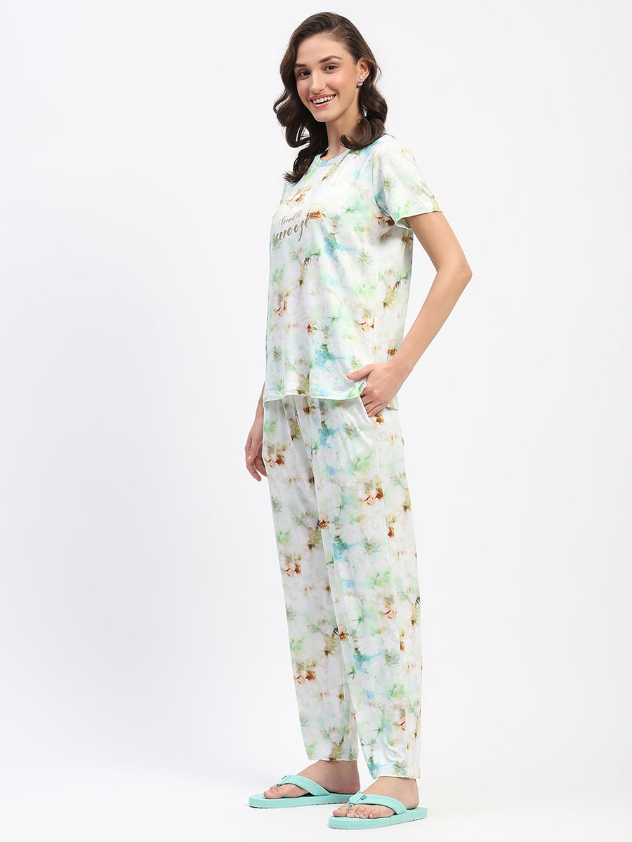 mSECRET Tie-Dye Mint Nightsuit Set