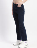 Madame Straight-Fit Dark Blue Cotton Jeans