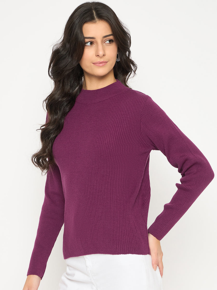 Madame Mock Neck Purple Skeeve