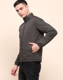 Camla Barcelona Zipper Brown Quilted Jacket