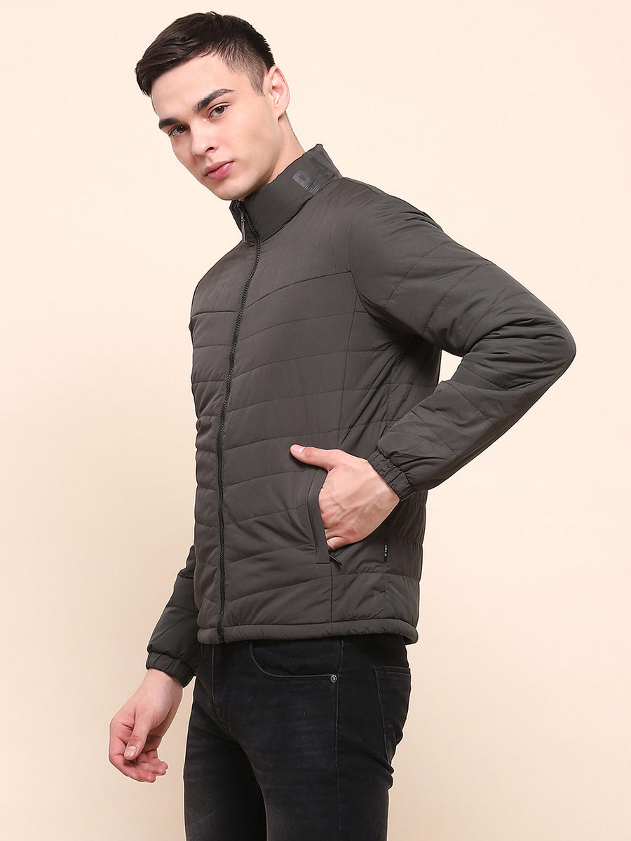 Camla Barcelona Zipper Brown Quilted Jacket