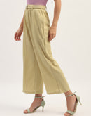 Madame Waist Belted Tapered Fit Dusty Green Trousers