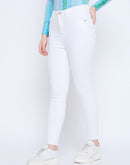 Madame Skinny Fit Cotton Blend White Denim