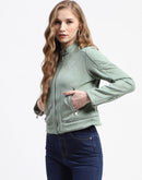 Madame Mint Faux Suede Biker Jacket