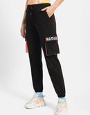 Madame Logo Print Black Joggers