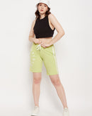 mSECRET Lime Typography  Cotton Shorts