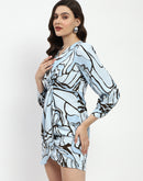 Madame Butterfly Print Wrap Style Dress