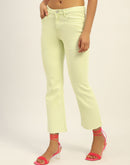 Madame Mid Rise Cotton Green Denim