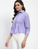 Madame Cinched Waist Lilac Shirt