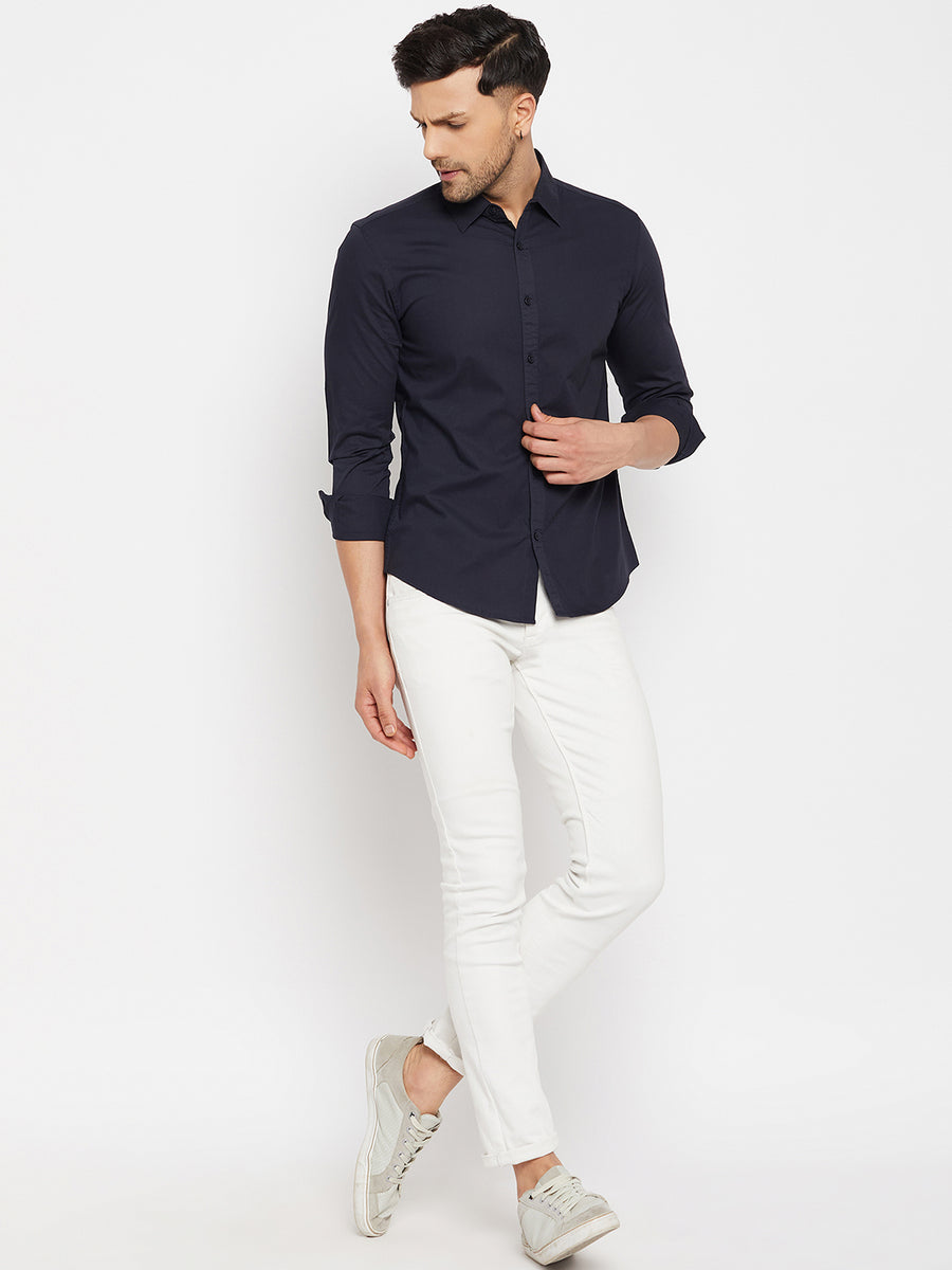 Camla Navy Shirts For Men