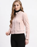 Madame Nude Faux Suede Biker Jacket