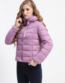 Madame Mauve Quilted Puffer Hood Jacket