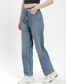 Madame Blue Tapered Fit Cotton Jeans