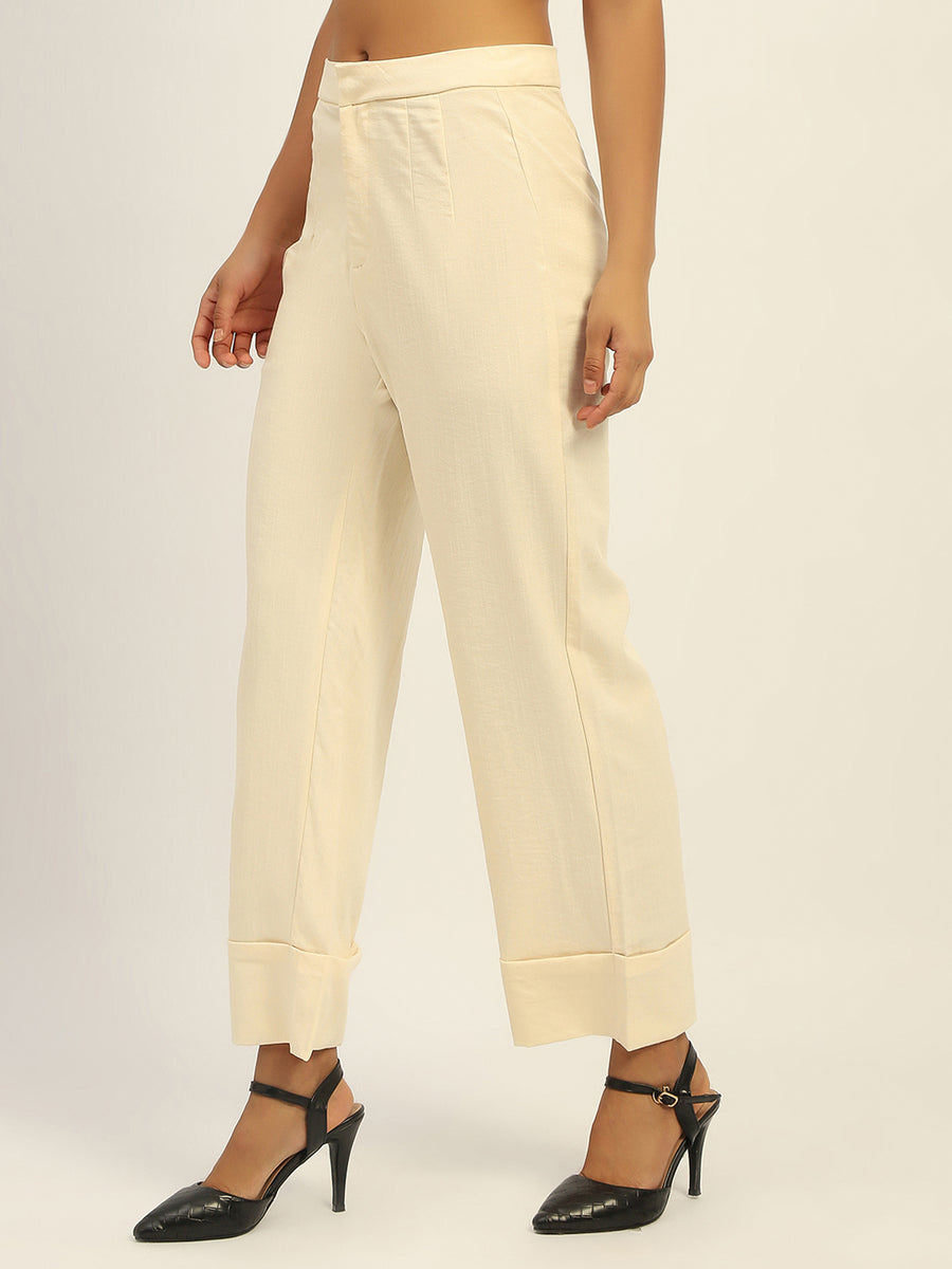 Madame Straight Leg Off White Trousers