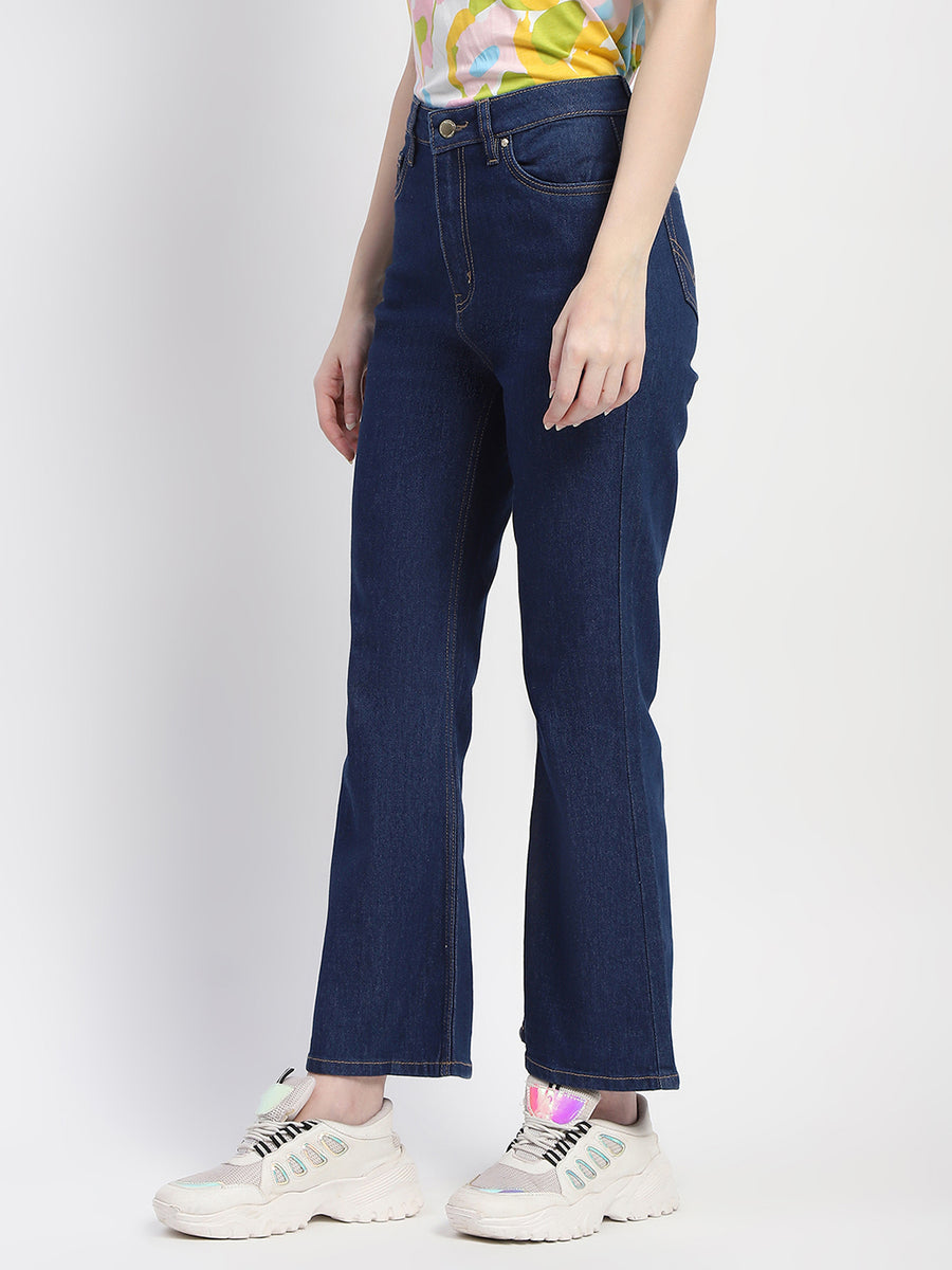 Madame Bootcut Solid Indigo Denim