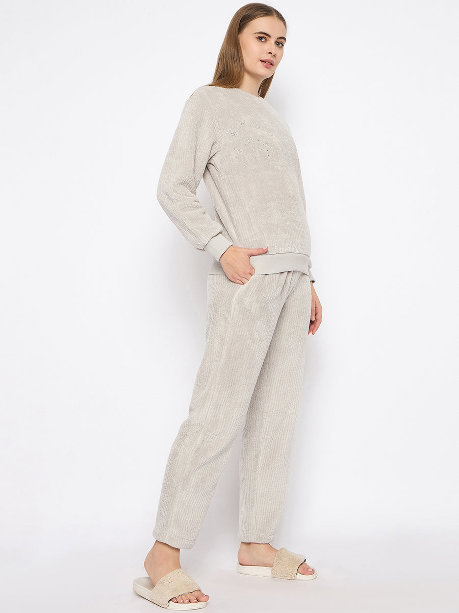 mSECRET Grey Fur Nightsuit