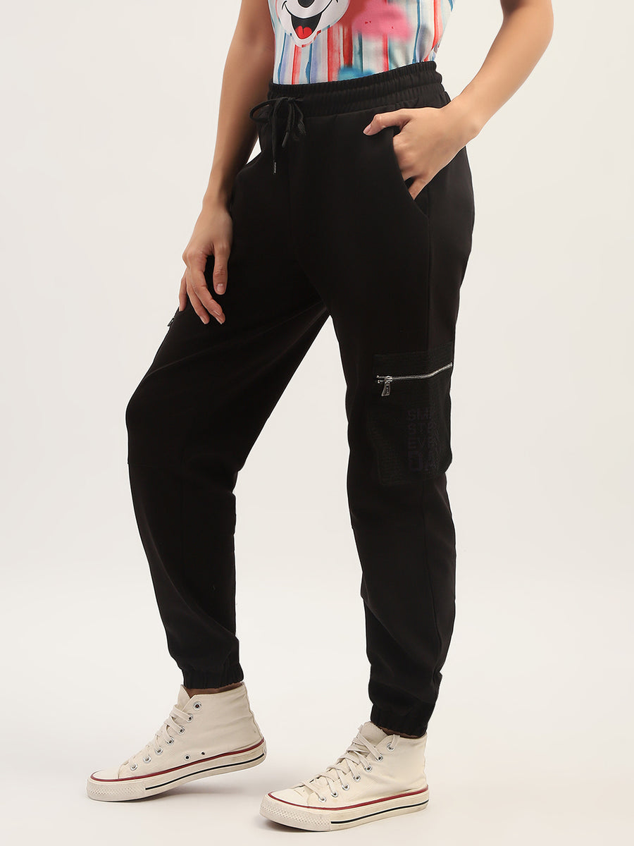 mSECRET Solid Black Cargo Pants