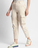 Madame Mid Rise Tapered Fit Off-White Cargo