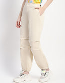 Madame Relax Fit Off White Cotton Joggers