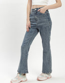 Madame Blue Whiskered Flared Jeans