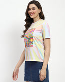 Madame Graphic Print Short Sleeve White T-Shirt