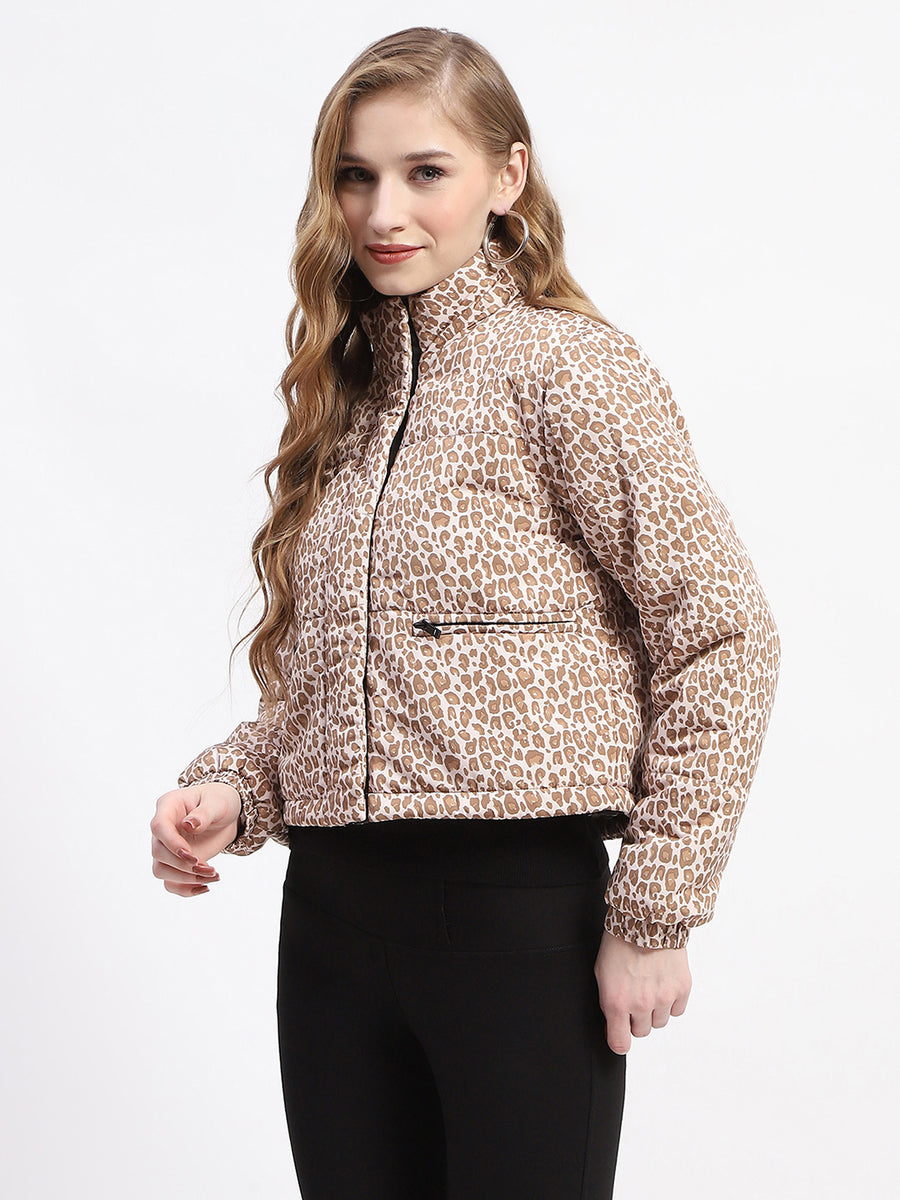 Madame Camouflage Beige Puffer Jacket