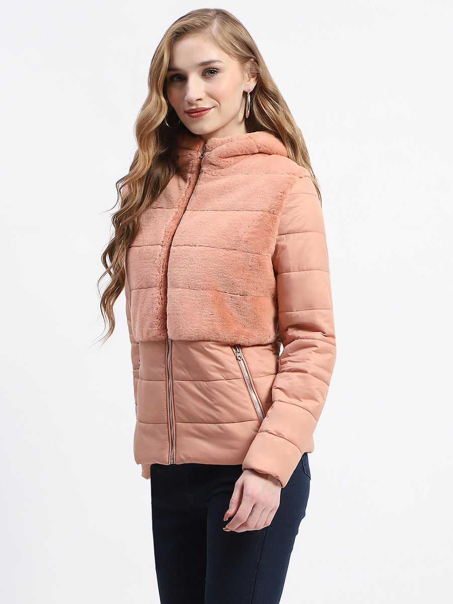 Madame Dual-Textured Rust Puffer Jacket