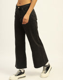 Madame Wide Leg Charcoal Cotton Denim