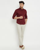 Camla Wine Shirt For Men