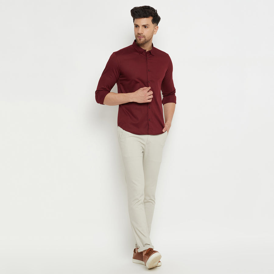 Camla Wine Shirt For Men