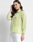 Madame Lime Green Stripe Shirt