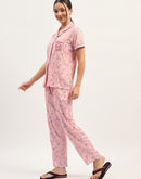 mSECRET Printed Pink Nightsuit Set