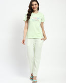 mSECRET 3 Piece Lime Green Cotton Nightsuit