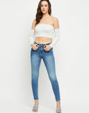 Madame Low Rise Indigo Blue Skinny Fit Jeans