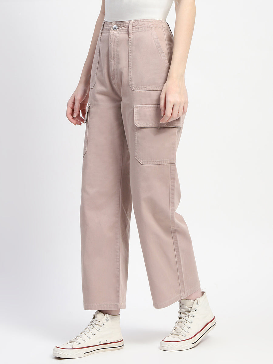 Madame Relax Fit Straight Khaki Cargo Pants