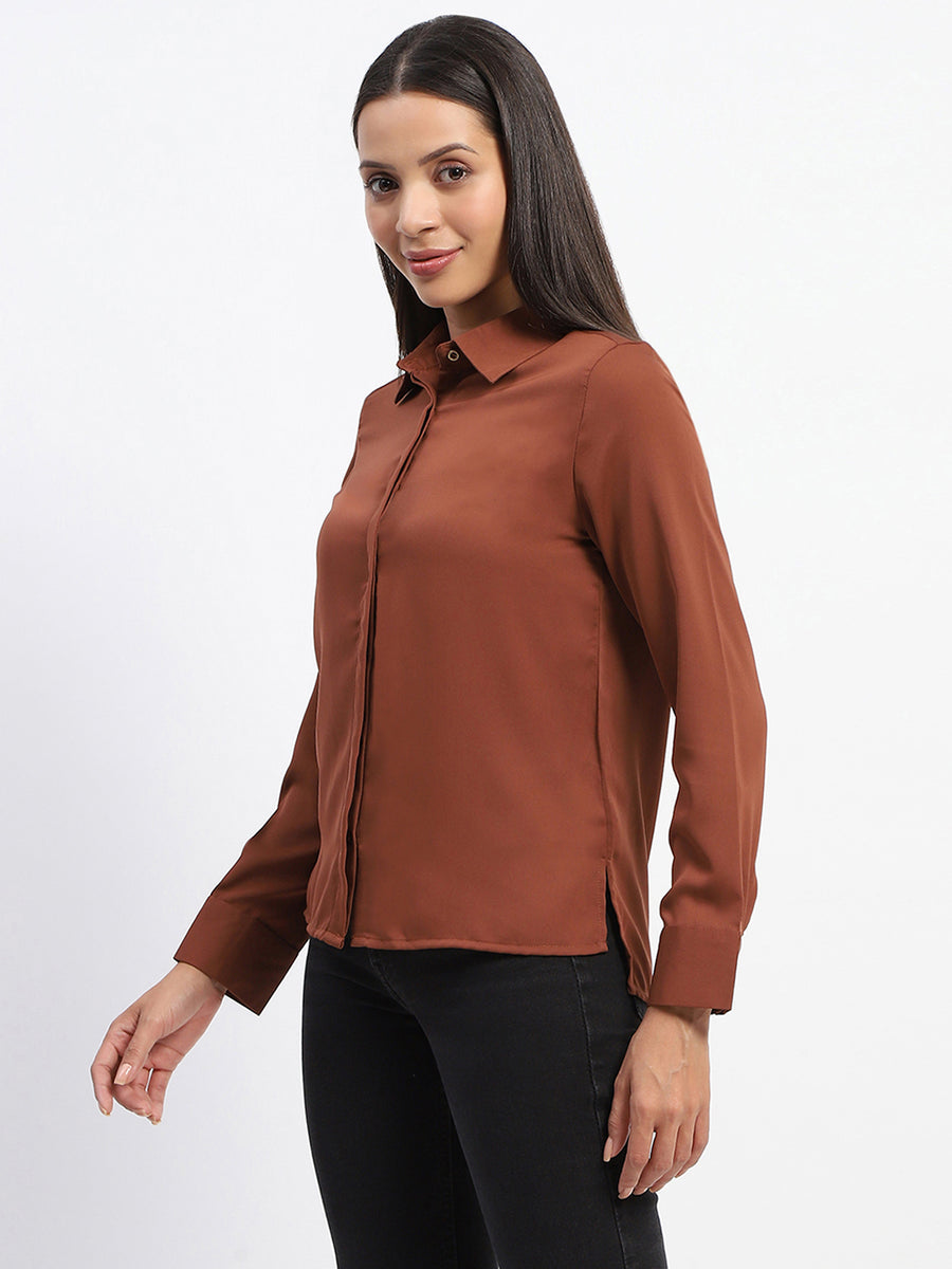 Madame Collared Button Down Cuffed Shirt