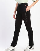 mSECRET Typography Black Track Bottoms