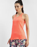 Madame Solid Orange Active Tank Top