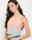 Madame Sublimation  Aqua Cotton Crop Top