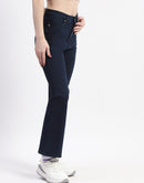 Madame Straight-Fit Dark Blue Cotton Jeans