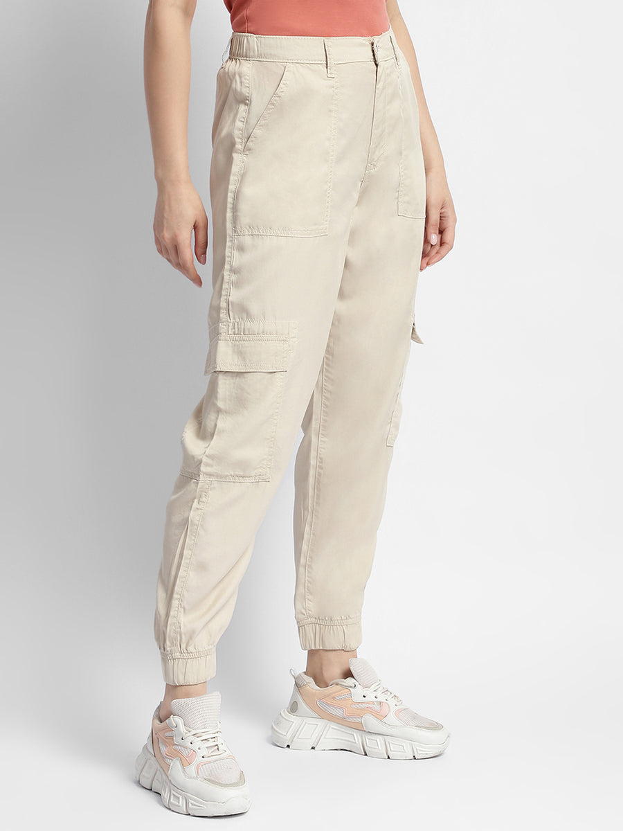 Madame Off-White Tapered Fit Mid-Rise Joggers